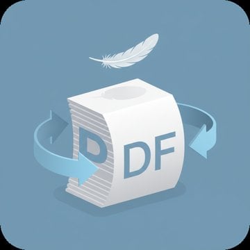 Modern illustration showing a document shrinking in size while maintaining clarity, representing PDF compression optimization.