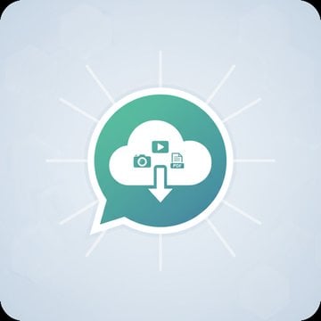 Illustration of files and documents being compressed with a shrinking effect, representing file compression for messaging apps.