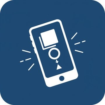 Modern illustration of a smartphone with shrinking files and data streams flowing downward, representing mobile file size optimization and performance improvement.